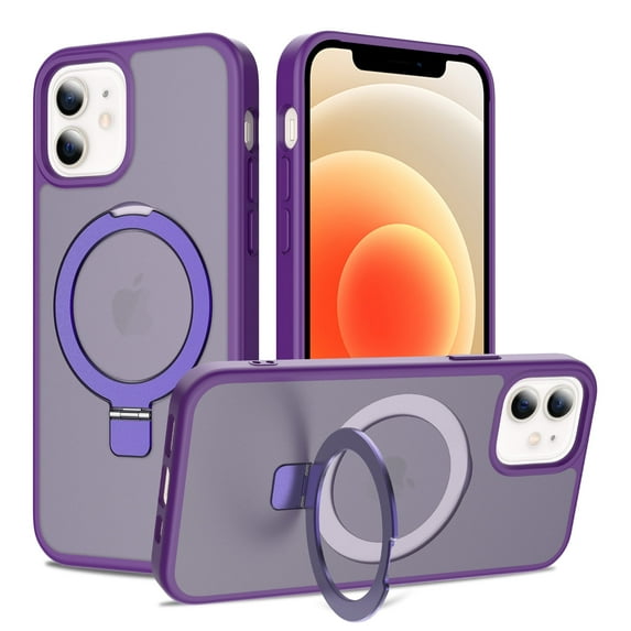 Allytechgroup Anti-Scratch Aluminum Hard Shell Rugged Cell Phone Case with 1 x Phone Case for Apple iPhone 13, Purple