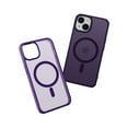 thumbnail image 1 of Allytechgroup iPhone 13 Case with Screen Protector, Compatible with Magsafe Transparent Matte Back Cover Anti-Scratch Drop Protective Phone Case for Apple iPhone 13, Purple, 1 of 7