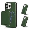 thumbnail image 1 of Allytechgroup for iPhone 13 Phone Case with Card Holder [Compatible with Magsafe Wireless Charging] Slim PU Leather Magnetic Wallet Back Flip Case Soft TPU Bumper Shockproof Cover, Green, 1 of 7