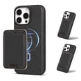 thumbnail image 1 of Allytechgroup for iPhone 13 Phone Case with Card Holder [Compatible with Magsafe Wireless Charging] Slim PU Leather Magnetic Wallet Back Flip Case Soft TPU Bumper Shockproof Cover, Black, 1 of 8