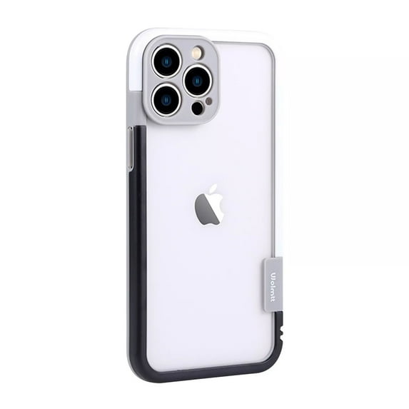 Allytechgroup for iPhone 13 Pro Bumper Case No Back, Built-in Camera Cover Compatible with MagSafe Slim Lightweight TPU+PC Bumper Frame Cover Backless Shockproof, Blackwhite