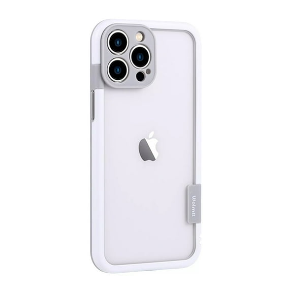 Allytechgroup for iPhone 13 Pro Bumper Case No Back, Built-in Camera Cover Compatible with MagSafe Slim Lightweight TPU+PC Bumper Frame Cover Backless Shockproof, Whtie