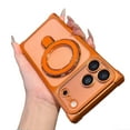 thumbnail image 1 of Allytechgroup iPhone 13 Pro Case with Camera Screen Protector & Ring Kickstand, [Compatible with Magsafe] Corner Protective Shock-Absorbent Clear Cover Case for iPhone 13 Pro, Orange, 1 of 7