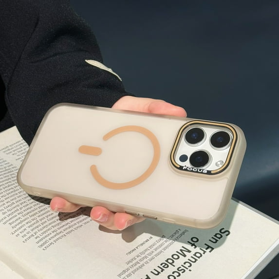 Allytechgroup for iPhone 13 Pro Case, Compatible with Magsafe Slim Lightweight Hard PC Soft TPU Phone Case for Women Girls Shockproof Magnetic Back Cover for iPhone 13 Pro, Desertgold