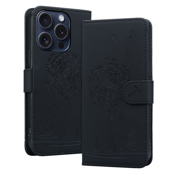 Allytechgroup for iPhone 13 Pro Case with Credit Card Slot, RFID Blocking PU Leather Flip Wallet Case for Women Girls Shockproof Protective Case Cover for iPhone 13 Pro, Black