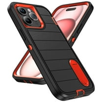 Allytechgroup for iPhone 13 Pro Case, [Military Grade Drop Protection] Dropproof Heavy Duty Tough Rugged Shockproof Phone Case for iPhone 13 Pro, Black Orange