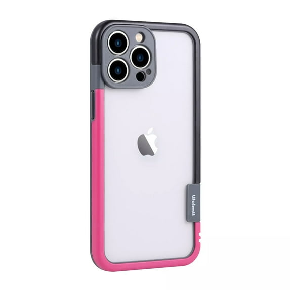 Allytechgroup for iPhone 13 Pro Max Bumper Case No Back, Built-in Camera Cover Compatible with MagSafe Slim Lightweight TPU+PC Bumper Frame Cover Backless Shockproof, Roseblack