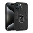 thumbnail image 1 of Allytechgroup iPhone 13 Pro Max Case Cover, Bumper Shockproof Case with Ring Holder Stand Compatible with Car Mount Premium PC and TPU Phone Case for iPhone 13 Pro Max, Black, 1 of 7