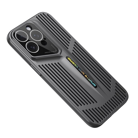 Allytechgroup iPhone 13 Pro Max Case Cover, Heat Dissipation Design Eletroplating Frame Rugged Shockproof Drop Protection Camera Lens Protective Phone Case for Apple iPhone 13 Pro Max, Black