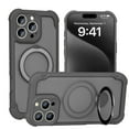 thumbnail image 1 of Allytechgroup iPhone 13 Pro Max Case with Magnetic Ring Kickstand, Compatible with MagSafe Military-Grade Shockproof Cover with Built-in Metal Stand, Slim Anti-Slip Matte TPU+PC Back Cover,Gray, 1 of 10