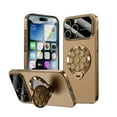 thumbnail image 1 of Allytechgroup for iPhone 13 Pro Max Case [Support Magnetic Car Mount] Silicone Suction Cup Phone Ring Grip Holder [Sticks to Walls] with Kickstand Gold Plating Stand Hard Shockproof Cover, Bronze, 1 of 6