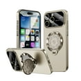 thumbnail image 1 of Allytechgroup for iPhone 13 Pro Max Case [Support Magnetic Car Mount] Silicone Suction Cup Phone Ring Grip Holder [Sticks to Walls] with Kickstand Gold Plating Stand Hard Shockproof Cover, Gray, 1 of 6