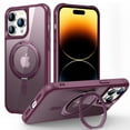 thumbnail image 1 of Allytechgroup iPhone 13 Pro Max Magnetic Case with Rotating Stand, Multi Angle Viewing Stand Anti-Scratch Compatible with Magsafe & Car Mount Phone Case for Apple iPhone 13 Pro Max, Winered, 1 of 7