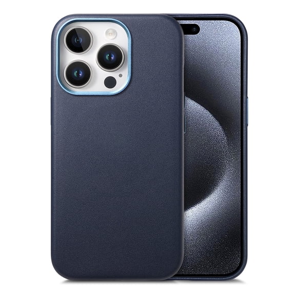 Allytechgroup for iPhone 13 Pro Max Protective Case with Magnetic Wireless Charging, Shock-Absorbent PC+TPU & PU Leather Anti-Scratch & Anti-Fingerprint Shockproof for iPhone 13 Pro Max, Darkblue