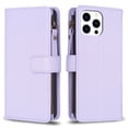 thumbnail image 1 of Allytechgroup for iPhone 13 Pro Wallet Phone Case with Hand Wrist, Flip Cover Kickstand Folio Shockproof Protective Cards Slots Wallet Case Cover for iPhone 13 Pro, Purple, 1 of 7