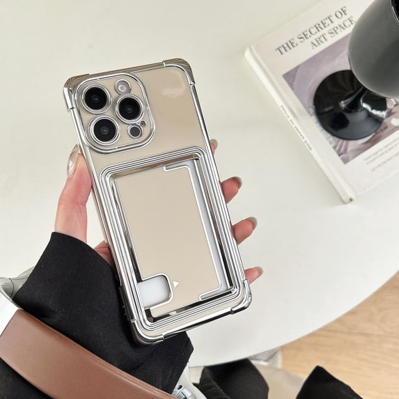 Allytechgroup for iPhone 14 Case with Credit Card Slot, Military Grade Drop Protection Slim Fit Bumper for Women Girls Shockproof Protective Back Cover for iPhone 14, Beige