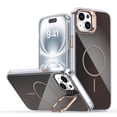 thumbnail image 1 of Allytechgroup iPhone 14 Case with Kickstand,Compatible with MagSafe Wireless Charging Military-Grade Drop Protection, Aluminum Buttons, Anti-Yellowing Shockproof Cover, Gold, 1 of 7