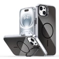 thumbnail image 1 of Allytechgroup iPhone 14 Case with Kickstand,Compatible with MagSafe Wireless Charging Military-Grade Drop Protection, Aluminum Buttons, Anti-Yellowing Shockproof Cover, Black, 1 of 7