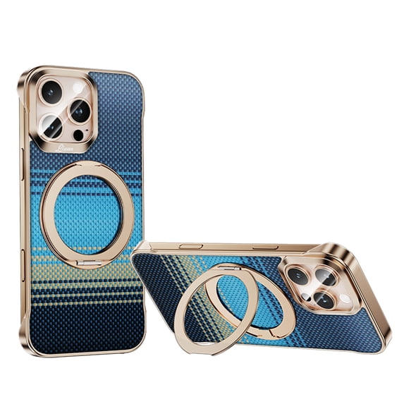 Allytechgroup for iPhone 14 Case with Stand, Built-in Ring Holder Kickstand Support Wireless Charging Shockproof Protective Magnetic Back Cover for iPhone 14, Blue