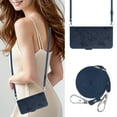 thumbnail image 1 of Allytechgroup for iPhone 14 Plus Case with Credit Card Slot, Built-in Shoulder Strap RFID Blocking PU Leather Flip Wallet Case Shockproof Back Cover for iPhone 14 Plus, Darkblue, 1 of 12