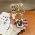 thumbnail image 1 of Allytechgroup for iPhone 14 Plus Clear Case, Built-in Camera Lens Protector Kickstand Compatible with MagSafe Anti-Yellowing Shockproof Magnetic Back Cover Bumper for iPhone 14 Plus, Yellow, 1 of 10