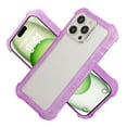 thumbnail image 1 of Allytechgroup for iPhone 14 Plus Clear Case, Hybrid TPU PC Rugged Corner Protective Matte Back Cover Anti-Scratch Not-Yellowing Phone Case Cover for Apple iPhone 14 Plus, Purple, 1 of 9