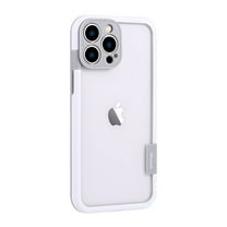 Allytechgroup for iPhone 14 Pro Bumper Case No Back, Built-in Camera Cover Compatible with MagSafe Slim Lightweight TPU PC Bumper Frame Cover Backless Shockproof, Whtie