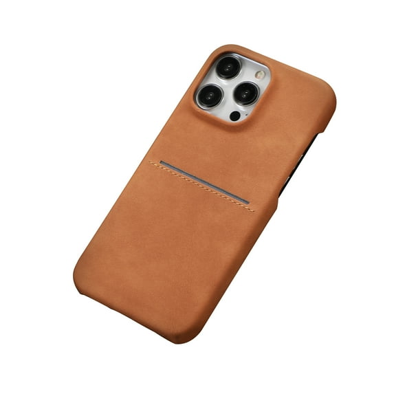 Allytechgroup iPhone 14 Pro Case Cover, Slim & Stylish Phone Case for Apple iPhone 14 Pro, PU Leather Back Cover with Card Slot & Shockproof Protection, Yellow