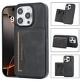 thumbnail image 1 of Allytechgroup iPhone 14 Pro Case Wallet, Premium PU Leather Back Cover with Cards Holder Drop Proof Shock Asorption Stylish Hybrid Phone Case for Apple iPhone 14 Pro, Black, 1 of 8