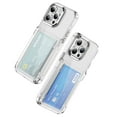thumbnail image 1 of Allytechgroup iPhone 14 Pro Clear Case with Cards Holder, Soft TPU Back Shell Bumper Anti-Scratch Shockproof Bumper Not Yellowing Slim Phone Case for Apple iPhone 14 Pro, Clear, 1 of 7