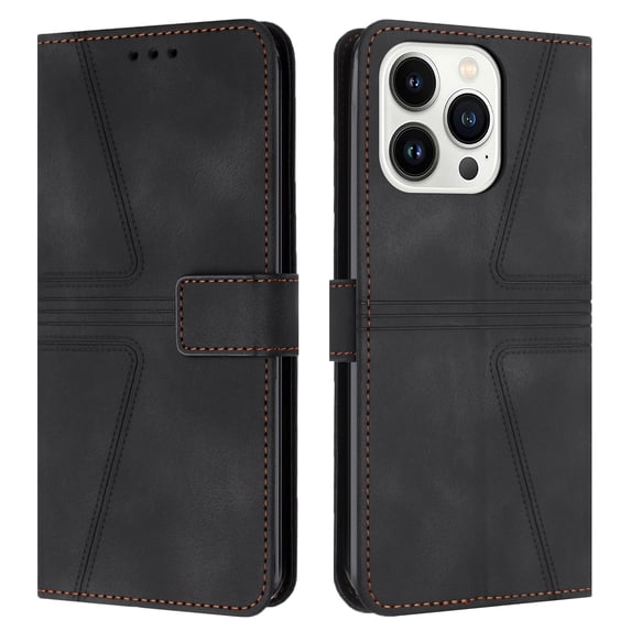 Allytechgroup for iPhone 14 Pro Max Wallet Phone Case with Lanyard, PU Leather Phone Case with Credit Card Slot for Women Girls Shockproof Proyective Back Cover for Apple iPhone 14 Pro Max, Black