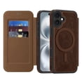 thumbnail image 1 of Allytechgroup iPhone 14 Wallet Case Compatible with MagSafe, PU Leather Folio Card Holder RFID Blocking Shockproof Flip Cover Hidden Closure Phone Case for Apple iPhone 14, Coffee, 1 of 7