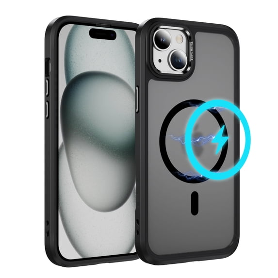 Allytechgroup iPhone 14 / iPhone 13 Case Magnetic, Compatible with Magsafe Matte Back Cover Military Grade Shockproof Anti-Scratch Slim Fit Phone Case Cover for Apple iPhone 14/ iPhone 13, Black