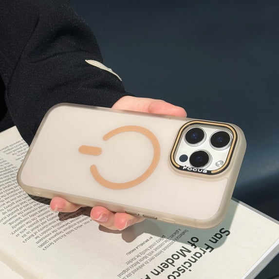 Allytechgroup for iPhone 15 Case, Compatible with Magsafe Slim Lightweight Hard PC Soft TPU Phone Case for Women Girls Shockproof Magnetic Back Cover for iPhone 15, Desertgold