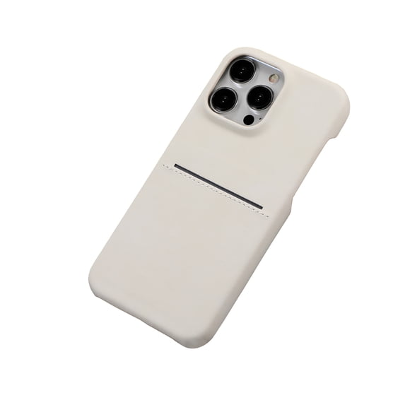 Allytechgroup iPhone 15 Case Cover, Slim & Stylish Phone Case for Apple iPhone 15, PU Leather Back Cover with Card Slot & Shockproof Protection, White