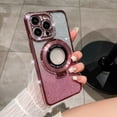 thumbnail image 1 of Allytechgroup iPhone 15 Case for Women Girls, Glitter Bling Rhinestone Crystal Design Shockproof Bumper Anti-Scratch Drop Protective Luxury Phone Case for Apple iPhone 15, Pink, 1 of 8
