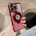 thumbnail image 1 of Allytechgroup iPhone 15 Case for Women Girls, Glitter Bling Rhinestone Crystal Design Shockproof Bumper Anti-Scratch Drop Protective Luxury Phone Case for Apple iPhone 15, Red, 1 of 8