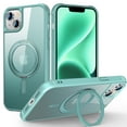 thumbnail image 1 of Allytechgroup iPhone 15 Magnetic Case with Rotating Stand, Multi Angle Viewing Stand Anti-Scratch Compatible with Magsafe & Car Mount Phone Case for Apple iPhone 15, Blue, 1 of 7