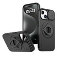 thumbnail image 1 of Allytechgroup for iPhone 15 Plus Case with 360° Rotatable Ring Holder, [Sliding Camera Cover] [Compatible MagSafe] [Military Grade Tested] Anti-Fingerprint Slim Magnetic Case Cover, Black, 1 of 6