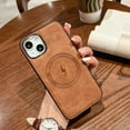 thumbnail image 1 of Allytechgroup iPhone 15 Plus Case Compatible with Magsafe, Slim Fit iPhone Case for Women Men Wireless Charging Anti-Scratch Magnetic Cover for Apple iPhone 15 Plus, Brown, 1 of 8