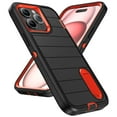 thumbnail image 1 of Allytechgroup for iPhone 15 Plus Case, [Military Grade Drop Protection] Dropproof Heavy Duty Tough Rugged Shockproof Phone Case for iPhone 15 Plus, Black+Orange, 1 of 8