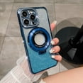 thumbnail image 1 of Allytechgroup iPhone 15 Plus Case for Women Girls, Glitter Bling Rhinestone Crystal Design Shockproof Bumper Anti-Scratch Drop Protective Luxury Phone Case for Apple iPhone 15 Plus, Blue, 1 of 8