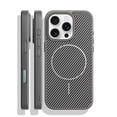 thumbnail image 1 of Allytechgroup iPhone 15 Pro Case, Compatible with Mag-safe Slim Shockproof Protective Cover with Carbon Fiber Texture Wireless Charging Support Phone Case for Apple iPhone 15 Pro, Gray, 1 of 8