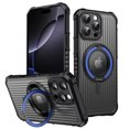thumbnail image 1 of Allytechgroup for iPhone 15 Pro Case with kickstand, Built-in Rotating Stand Universal Viewing Angles Precision Camera Cutouts Military Grade Drop Protection for Women Men, Blue, 1 of 6
