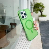 Allytechgroup iPhone 15 Pro Magnetic Case, [Compatible with Magsafe] Matte Translucent Back Cover Shockproof Bumper Rugged Stylish Shell Phone Case for Apple iPhone 15 Pro, Green