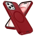 thumbnail image 1 of Allytechgroup iPhone 15 Pro Magsafe Case with Screen Protector, Military Grade Shockproof Rugged Hybrid Hard PC Back Cover Wireless Charging Bumper Phone Case for Apple iPhone 15 Pro,Red, 1 of 7