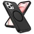thumbnail image 1 of Allytechgroup iPhone 15 Pro Magsafe Case with Screen Protector, Military Grade Shockproof Rugged Hybrid Hard PC Back Cover Wireless Charging Bumper Phone Case for Apple iPhone 15 Pro,Black, 1 of 7