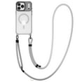thumbnail image 1 of Allytechgroup iPhone 15 Pro Max Case with Crossbody Shoulder Strap, Compatible with Magsafe Matte Back Cover Camera Lens Kickstand Shockproof Translucent Case for iPhone 15 Pro Max, Gray, 1 of 11