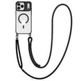 thumbnail image 1 of Allytechgroup iPhone 15 Pro Max Case with Crossbody Shoulder Strap, Compatible with Magsafe Matte Back Cover Camera Lens Kickstand Shockproof Translucent Case for iPhone 15 Pro Max, Black, 1 of 11