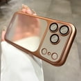 thumbnail image 1 of Allytechgroup for iPhone 15 Pro Max Clear Back Cover Protective Case Cover, Hard PC LIghtweight Shell Non-Slip Support Wireless Charging Not-Yellowing Shockproof Bumper for Women Men, Desertgold, 1 of 4